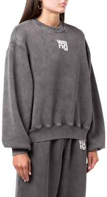 (W) 亚历山大王FW22灰色橡胶标志圆领卫衣 4CC3221360-011 Purchase (W) 亚历山大王FW22灰色橡胶标志圆领卫衣 4CC3221360-011