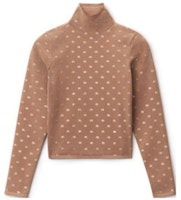 (Women) Alexander Wang FW22 Slim Fit Polka Dot High Neck Long Sleeve Tee Brown . 1KC3221051652 (Women) Alexander Wang FW22 Slim Fit Polka Dot High Neck Long Sleeve Tee Brown . 1KC3221051652