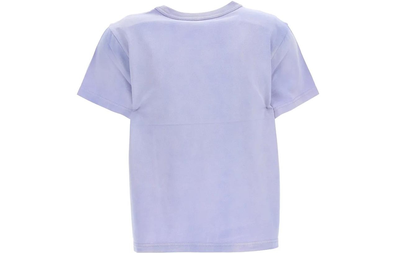 Lookbook (Women) Alexander Wang FW22 Solid Color Logo Print Crewneck T-Shirt Purple (). 4CC3221358-542