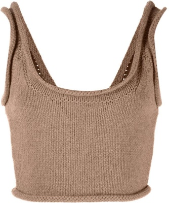 (Women) Alexander Wang FW22 Solid Knit Cropped Cami Tank Top for Women 1KC4221054-219 Order (Women) Alexander Wang FW22 Solid Knit Cropped Cami Tank Top for Women 1KC4221054-219