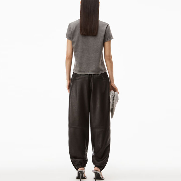 (Women) Alexander Wang FW22 Solid Logo Print Crewneck T-Shirt Women’s Dark Gray 4CC3221358-011 圖 6