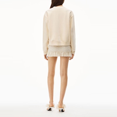 (W) 알렉산더 왕 FW22 벨벳 라인스톤 크루넥 스웻셔츠 베이지 가을. 4CC3211265-120 Shop (W) 알렉산더 왕 FW22 벨벳 라인스톤 크루넥 스웻셔츠 베이지 가을. 4CC3211265-120