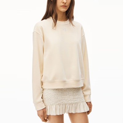 (W) 알렉산더 왕 FW22 벨벳 라인스톤 크루넥 스웻셔츠 베이지 가을. 4CC3211265-120 Purchase (W) 알렉산더 왕 FW22 벨벳 라인스톤 크루넥 스웻셔츠 베이지 가을. 4CC3211265-120