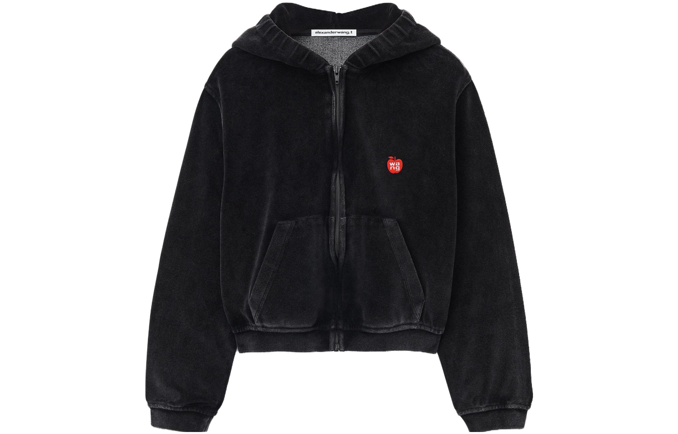 Order (W) 알렉산더왕 FW23 블랙 애플 로고 긴팔 후디 4CC12420750-95A