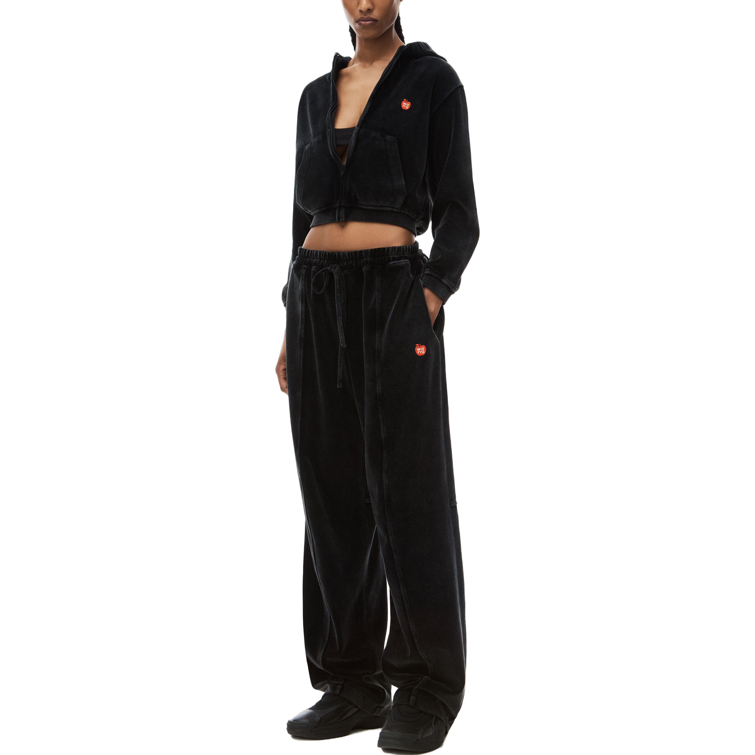 Lookbook (W) 알렉산더왕 FW23 블랙 애플 로고 긴팔 후디 4CC12420750-95A