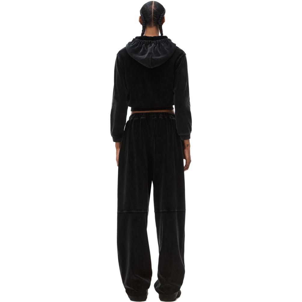 Shop (W) 알렉산더왕 FW23 블랙 애플 로고 긴팔 후디 4CC12420750-95A