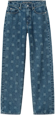 (W) Alexander Wang FW23 Pantalones Cargo Azul Denim Pierna Ancha con Logo Cremallera. 4DC4234122-401 Order (W) Alexander Wang FW23 Pantalones Cargo Azul Denim Pierna Ancha con Logo Cremallera. 4DC4234122-401