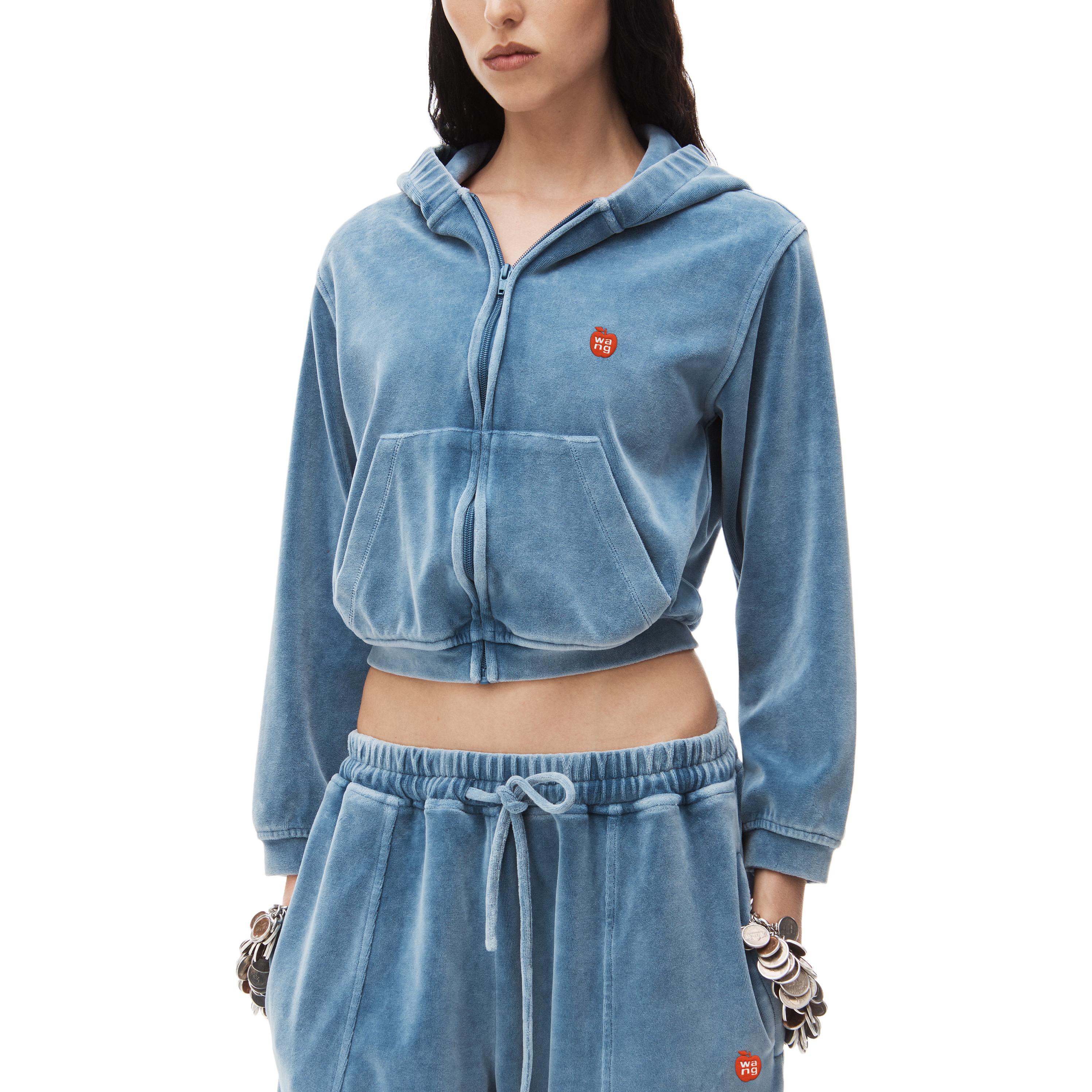 Purchase (W) 알렉산더왕 FW23 블루 집업 후디 롱슬리브 풀오버. 4CC12420754-72A