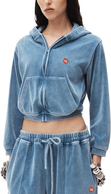 (W) 알렉산더왕 FW23 블루 집업 후디 롱슬리브 풀오버. 4CC12420754-72A Purchase (W) 알렉산더왕 FW23 블루 집업 후디 롱슬리브 풀오버. 4CC12420754-72A