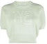 Buy (Women) Alexander Wang FW23 Oversized Knit Sweater Green Crewneck Letter Print 4KC4231021-339