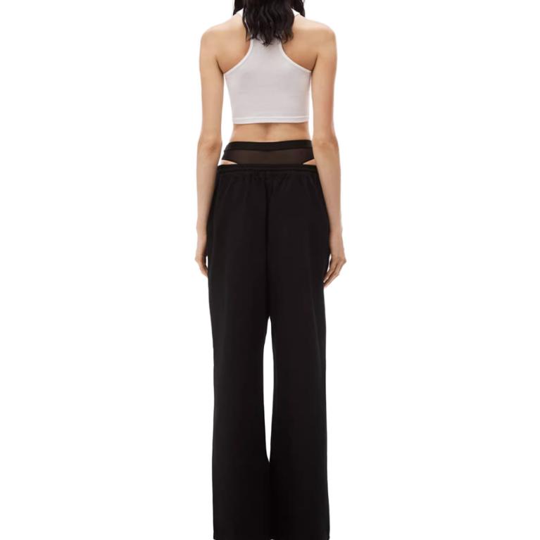 Shop (Women) Alexander Wang FW23  Washed Black Bikini Layered Jeans. 4DC4234164-011