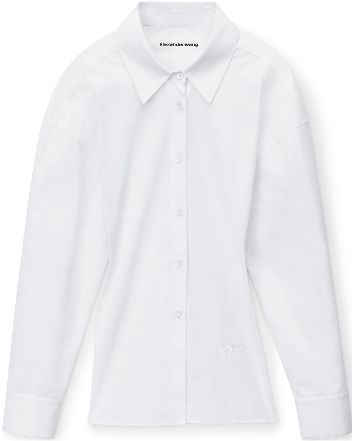 women-alexander-wang-fw-23-white-cotton-cinched-button-up-shirt-with-ribbed-trim-1-wc-1241869-100