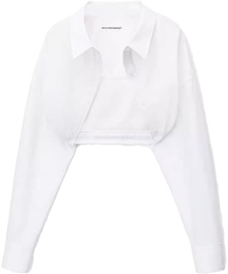 (W) Alexander Wang FW23 Kemeja Putih Cropped Lengan Panjang. 4WC4231417-100 Buy (W) Alexander Wang FW23 Kemeja Putih Cropped Lengan Panjang. 4WC4231417-100