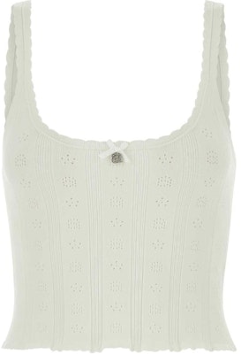 (W) 亚历山大王 FW23 白色蕾丝饰边蝴蝶结吊带背心. 4KC3231023-104 Buy (W) 亚历山大王 FW23 白色蕾丝饰边蝴蝶结吊带背心. 4KC3231023-104