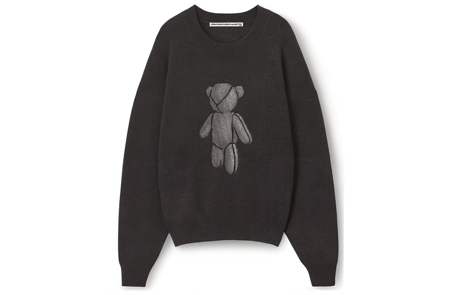 Order (W) Alexander Wang FW23 Beiress Abu-abu Crewneck Sweater Atasan. 1KC4231010-063