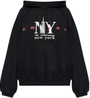 (Women) Alexander Wang FW23 Letter Print Casual Hoodie Black UDC4231611011 (Women) Alexander Wang FW23 Letter Print Casual Hoodie Black UDC4231611011
