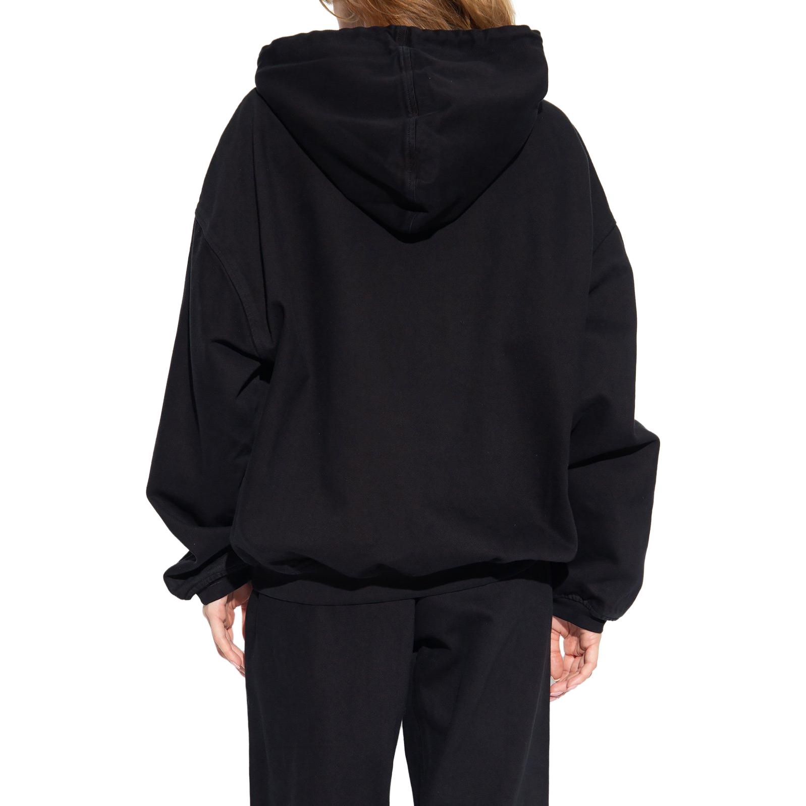 Shop (Women) Alexander Wang FW23 Letter Print Casual Hoodie  Black UDC4231611011