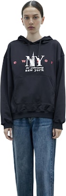 (W) 亚历山大王 FW23 字母印花休闲连帽衫 黑色 UDC4231611011 Sizing (W) 亚历山大王 FW23 字母印花休闲连帽衫 黑色 UDC4231611011