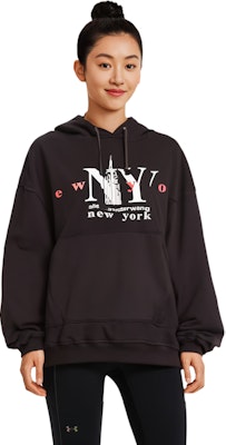 (W) 亚历山大王 FW23 字母印花休闲连帽衫 黑色 UDC4231611011 2