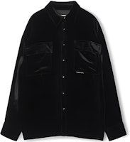 (Women) Alexander Wang FW23 Oversized Suede Button-Up Shirt Jacket Women’s Black 4CC4231420-001 (Women) Alexander Wang FW23 Oversized Suede Button-Up Shirt Jacket Women’s Black 4CC4231420-001