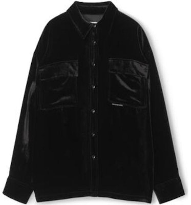 (Women) Alexander Wang FW23 Oversized Suede Button-Up Shirt Jacket Women’s Black 4CC4231420-001 Order (Women) Alexander Wang FW23 Oversized Suede Button-Up Shirt Jacket Women’s Black 4CC4231420-001