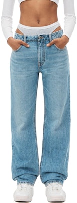 (W) アレキサンダー・ワン FW23 パッチワーク レイヤード ルーズフィット ワイドレッグ ジーンズ レディース ブルー 4DC4234171-486 Lookbook (W) アレキサンダー・ワン FW23 パッチワーク レイヤード ルーズフィット ワイドレッグ ジーンズ レディース ブルー 4DC4234171-486