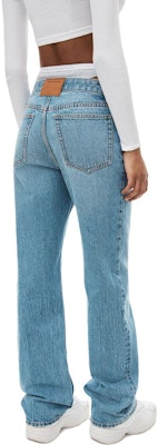 (W) アレキサンダー・ワン FW23 パッチワーク レイヤード ルーズフィット ワイドレッグ ジーンズ レディース ブルー 4DC4234171-486 Purchase (W) アレキサンダー・ワン FW23 パッチワーク レイヤード ルーズフィット ワイドレッグ ジーンズ レディース ブルー 4DC4234171-486