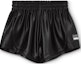 Buy (Women) Alexander Wang FW24 Black Minimalist Elastic Relaxed Fit Shorts 4CC3244389001