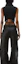 Shop (Women) Alexander Wang FW24 Black Slim Fit Denim Biker Vest. 4DC4241506011