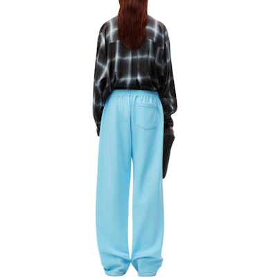 (Women) Alexander Wang FW24 Blue Knit Track Pants with Logo Stripes. 4CC3244390451B Lookbook (Women) Alexander Wang FW24 Blue Knit Track Pants with Logo Stripes. 4CC3244390451B