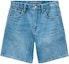 Order (Women) Alexander Wang FW24 Casual Loose Denim Shorts Light Blue 4DC3244392486