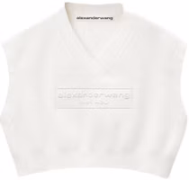 Order (W) Alexander Wang FW24 浮雕標誌短版背心 - 柔白色 1KC3241035104