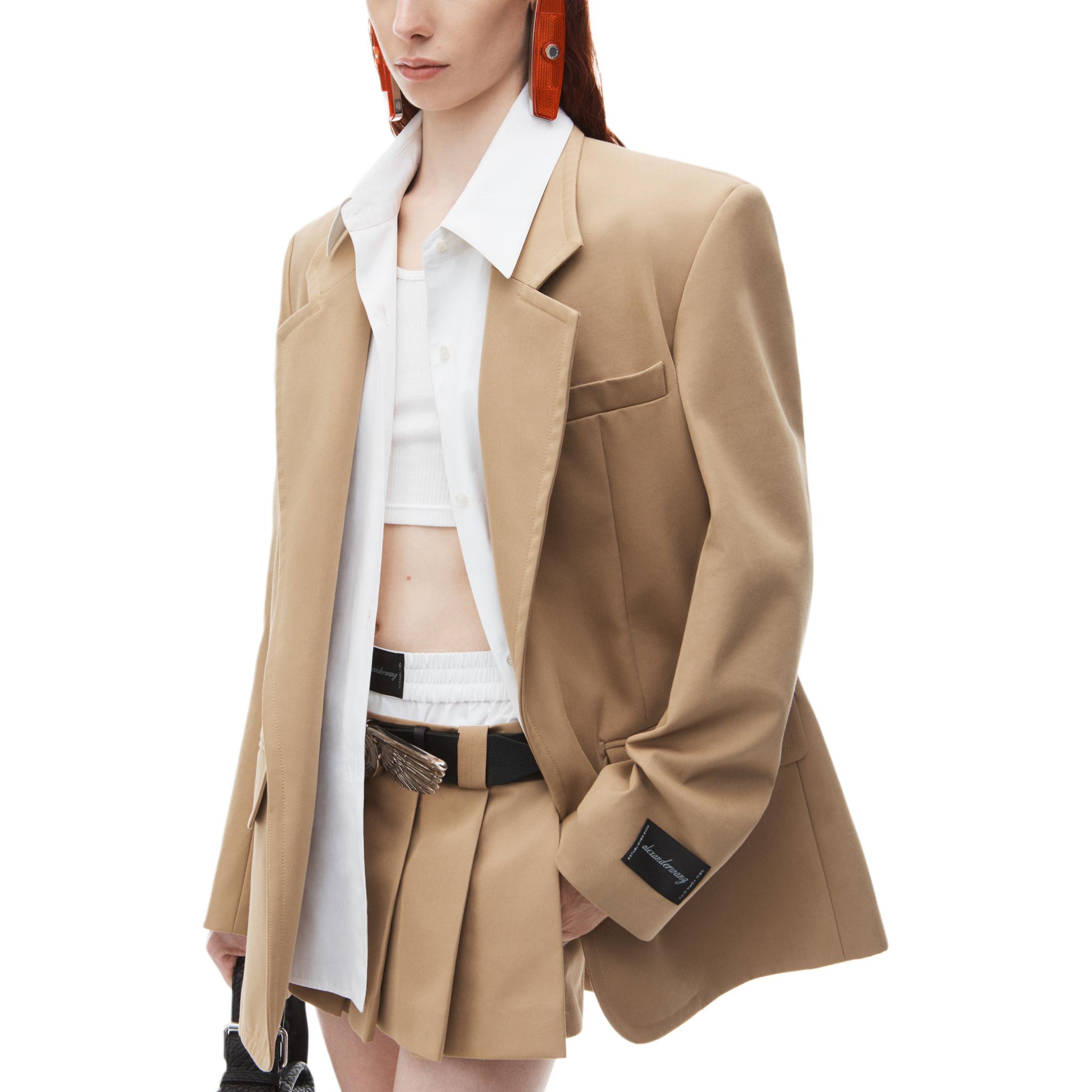 (Women) Alexander Wang FW24  Grey Long Sleeve Jacket with Logo and Minimalist Design 1WC3242563282 圖 5