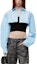 Purchase (Women) Alexander Wang FW24 Layered Cropped Long-Sleeve Shirt Black/Blue 1KC3241063986