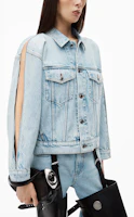 Purchase (W) Alexander Wang FW24 字母標誌短版鈕扣外套 - 漂白白色 4DC3242449453