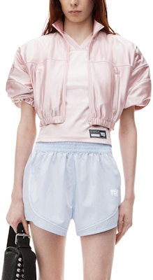 (W) Alexander Wang FW24 Shorts Azul Claro Sueltos con Rayas y Logo 4WC3244386458B Purchase (W) Alexander Wang FW24 Shorts Azul Claro Sueltos con Rayas y Logo 4WC3244386458B