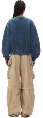 (W) 알렉산더왕 FW24 로고 크루넥 풀오버 스웨트셔츠 애시드 워시 블랙. 4CC3241518424A Shop (W) 알렉산더왕 FW24 로고 크루넥 풀오버 스웨트셔츠 애시드 워시 블랙. 4CC3241518424A