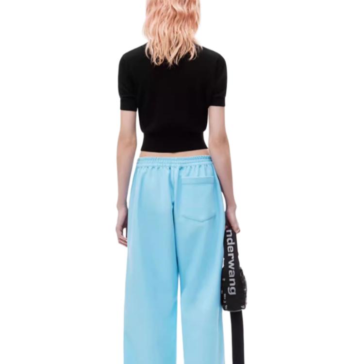 (Women) Alexander Wang FW24  Logo Embossed Short Sleeve T-Shirt Black 4KC3241037001 圖 4