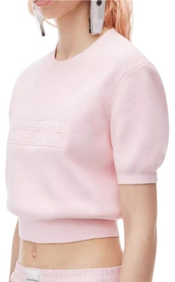 (W) 알렉산더 왕 FW24 로고 엠보 반팔 스웻셔츠 발레 핑크. 1KC3231037684A Purchase (W) 알렉산더 왕 FW24 로고 엠보 반팔 스웻셔츠 발레 핑크. 1KC3231037684A