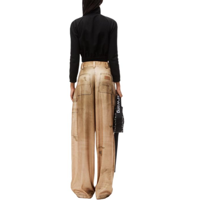 Shop (Women) Alexander Wang FW24  Logo Trim Cropped Track Jacket Black. 4CC3242091001