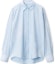 Order (Women) Alexander Wang FW24 Loose Fit Striped Long Sleeve Shirt Light Blue 4WC3241494458B
