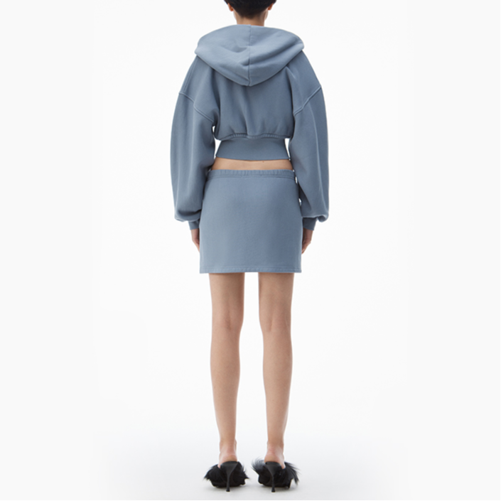 Shop (W) アレキサンダーワン FW24 ローライズミニスカート - ヴィンテージブルー カジュアルスタイル 4CC1245056498A