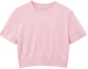 Buy (W) Alexander Wang FW24 Camiseta Rosa Encaje Logo en Relieve Manga Corta. 4KC3241037-Pink