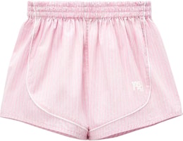 (Women) Alexander Wang FW24 Pink Letter Stripe Loose-Fit Casual Shorts. 4WC3244386685A (Women) Alexander Wang FW24 Pink Letter Stripe Loose-Fit Casual Shorts. 4WC3244386685A