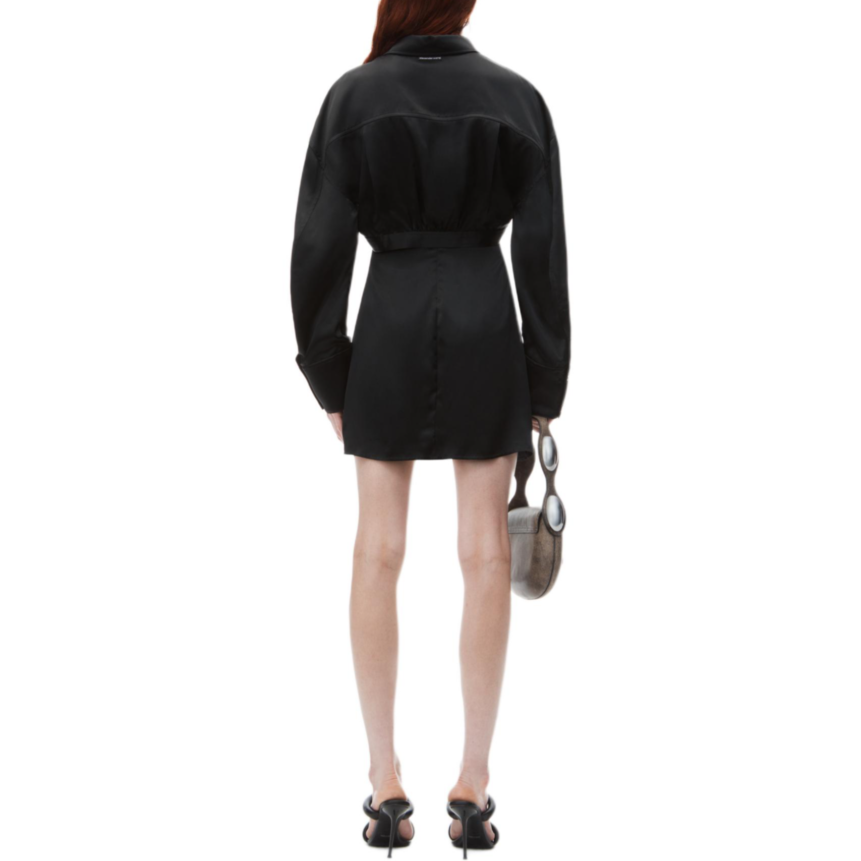 Shop (W) Alexander Wang FW24 Vestido Cami de Satén - Negro 1WC3246684001