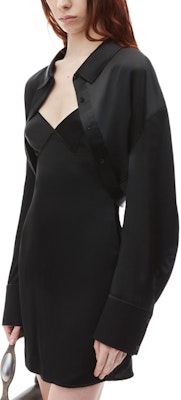 (W) Alexander Wang FW24 Vestido Cami de Satén - Negro 1WC3246684001 Purchase (W) Alexander Wang FW24 Vestido Cami de Satén - Negro 1WC3246684001