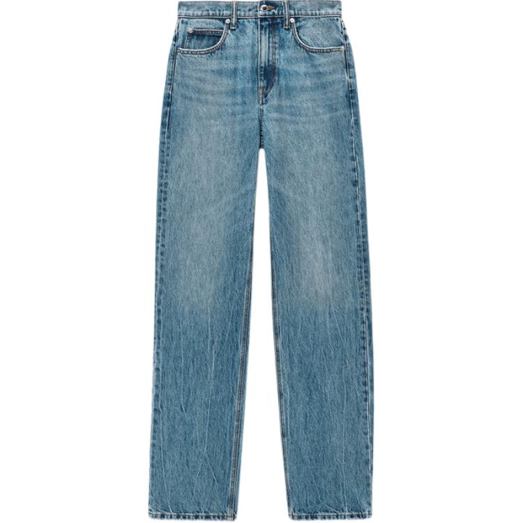 (Women) Alexander Wang FW24  Slim Fit Mid-Rise Blue Denim Jeans 4DC1254522486