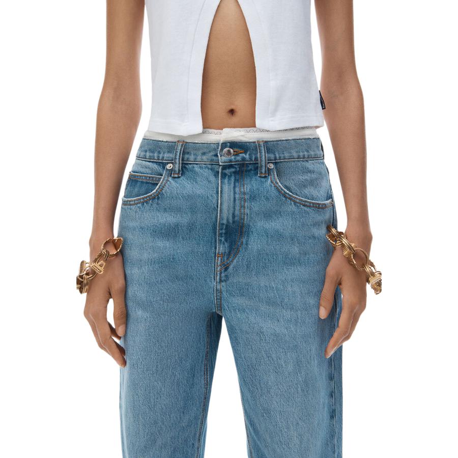 (Women) Alexander Wang FW24  Slim Fit Mid-Rise Blue Denim Jeans 4DC1254522486 圖 6