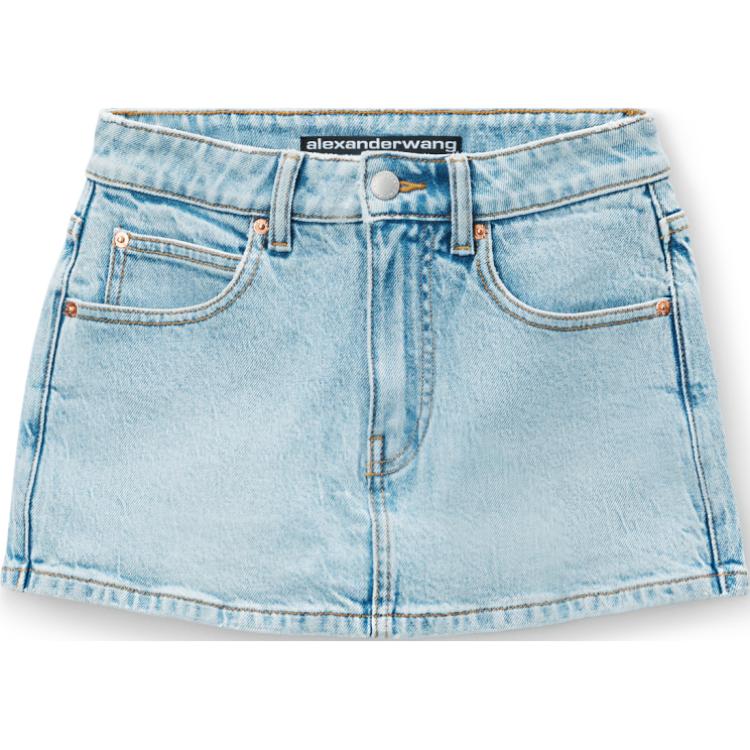 Order (W) アレクサンダー ワン FW24 スリムフィット ミッドライズ デニムミニスカート ブルー 4DC3245383453