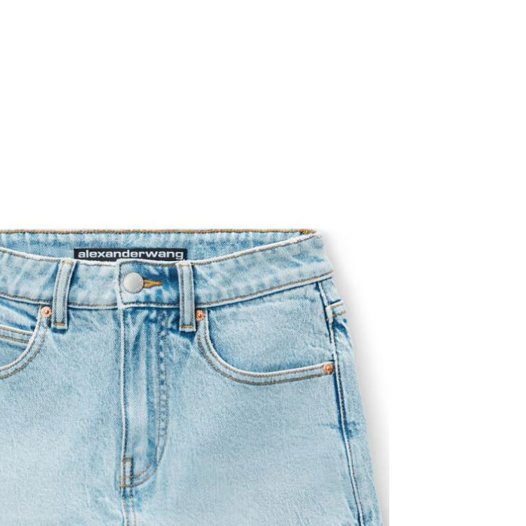 Sizing (W) アレクサンダー ワン FW24 スリムフィット ミッドライズ デニムミニスカート ブルー 4DC3245383453